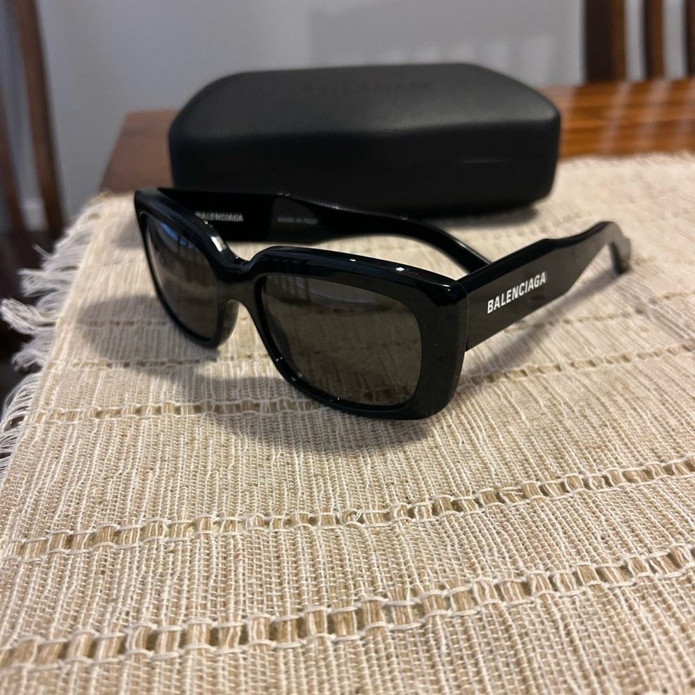 NEW BALENCIAGA BB0072S 001 UNISEX BLACK SUNGLASSES